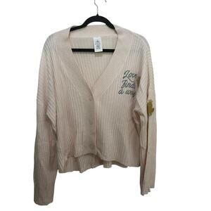 Disney Cream Princess & the Frog Love Finds a Way Button Up Cardigan Size M